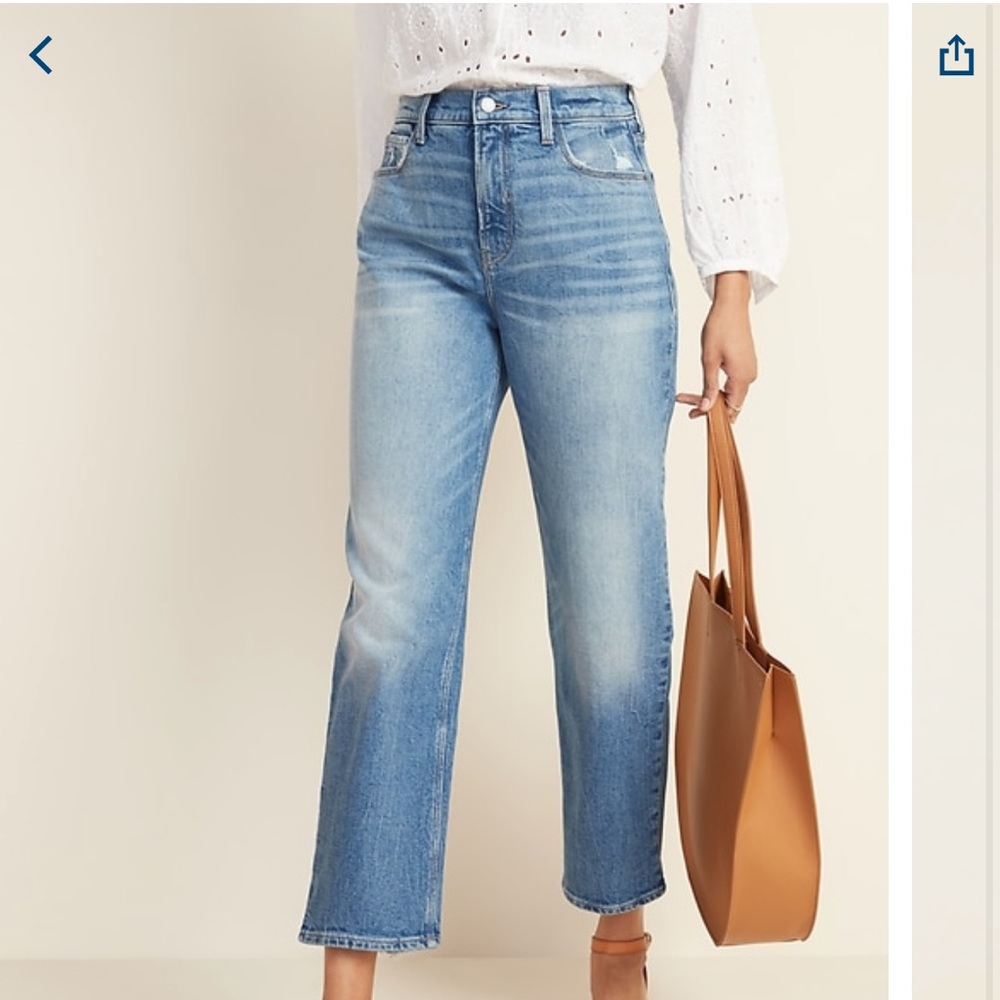 Old Navy - Sky Hi Straight Jeans, Medium Wash